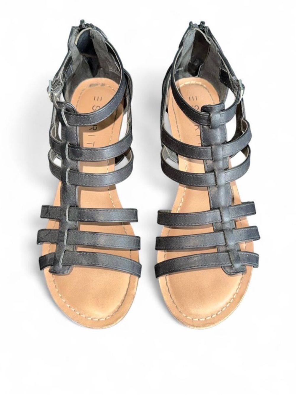 ESPRIT Black Strappy Wedge Sandals – Size 7